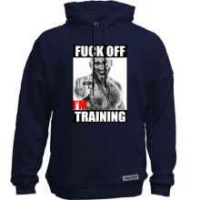 Худи без начеса для качалки "F*ck off, i`m training"